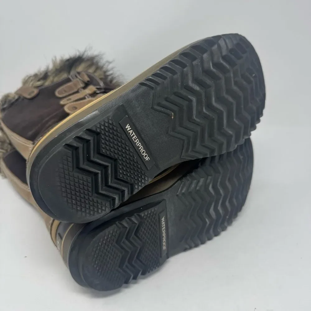 SOREL | Waterproof Removable Faux Fur Winter Boots Brown & Tan Women’s Size 7